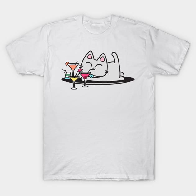 Martini Cat T-Shirt by plattercats